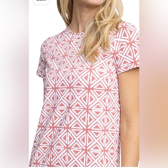 Southern Tide-Women's Chanelle Performance Geo Dress-Dusty Coral-size M-NWT - Picture 3 of 11